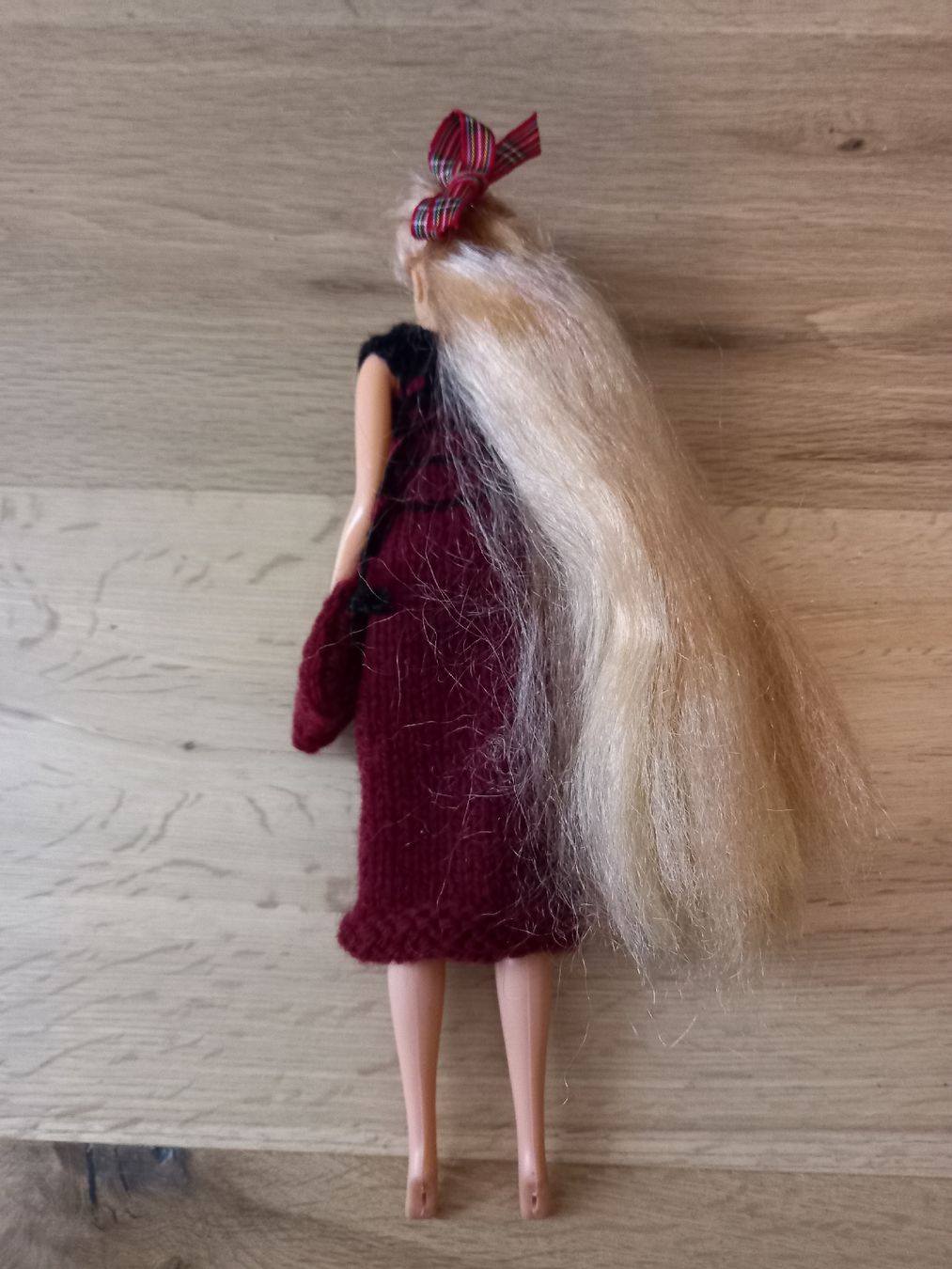 Bambole: Modepuppe mit selbstgestricktem Kleid – Nuovo (secondo la descrizione) da Aarburg venduto da chregi79 1