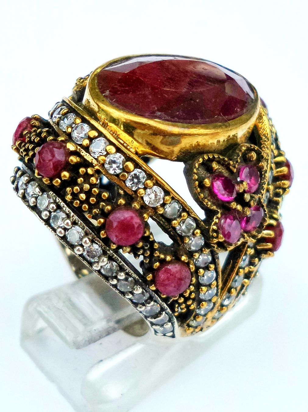 Ringe: Vintage Rubin Ring, 925er Silber – Neu (gemäss Beschreibung) aus Zürich von adriben 6