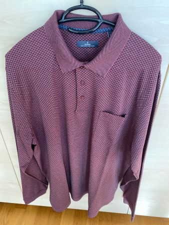 Ragman Poloshirt, bordeaux gemustert, Grösse XL, neuwertig