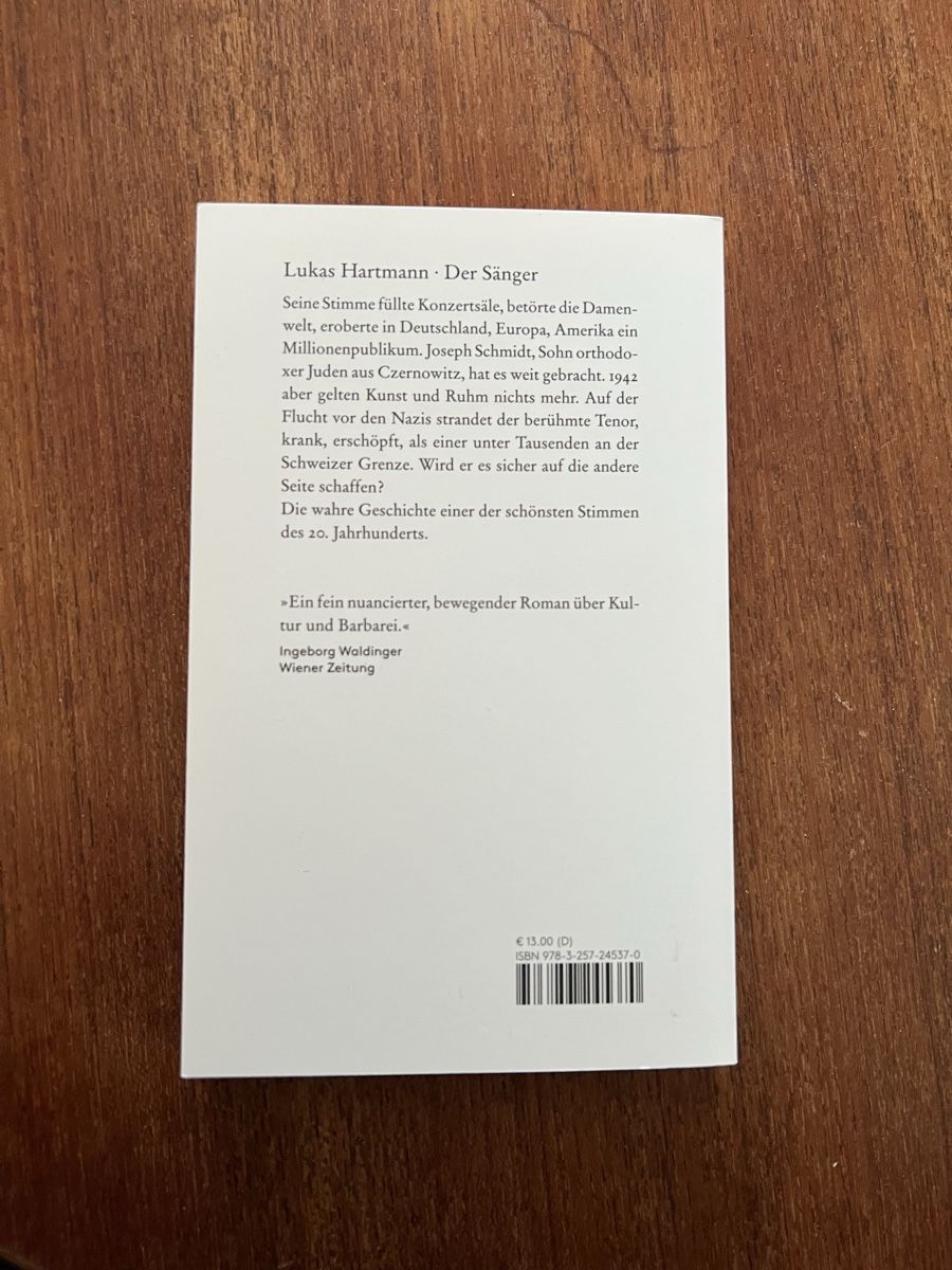 Libri: Lukas Hartmann: Der Sänger – Nuovo e nell'imballaggio originale da Zürich venduto da mozo 1