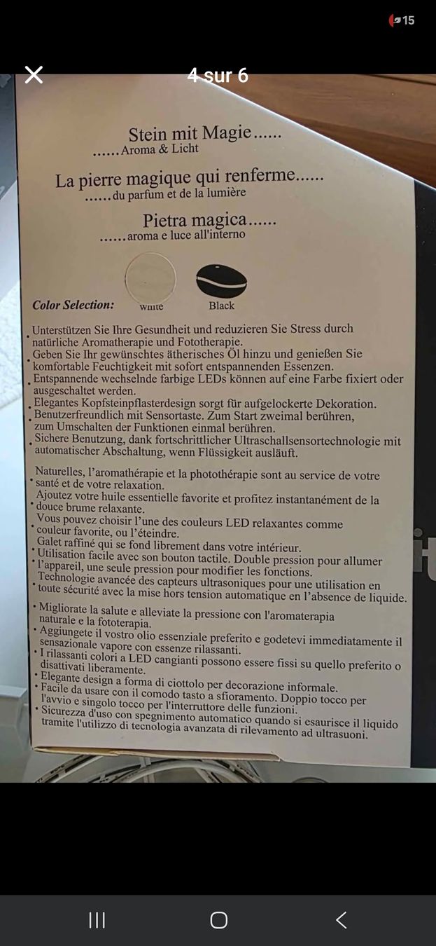 Diffusori di oli essenziali: Diffuseur d'arôme comme neuf – Nuovo (secondo la descrizione) da Corban venduto da Joie-de-vivre 5