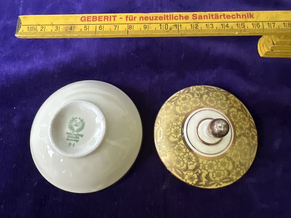 Winterling Zuckerdosen: Winterling Bavaria Germany Dose mit Deckel Gold Dekor – Gebraucht aus Zürich von Chaeffeler 4