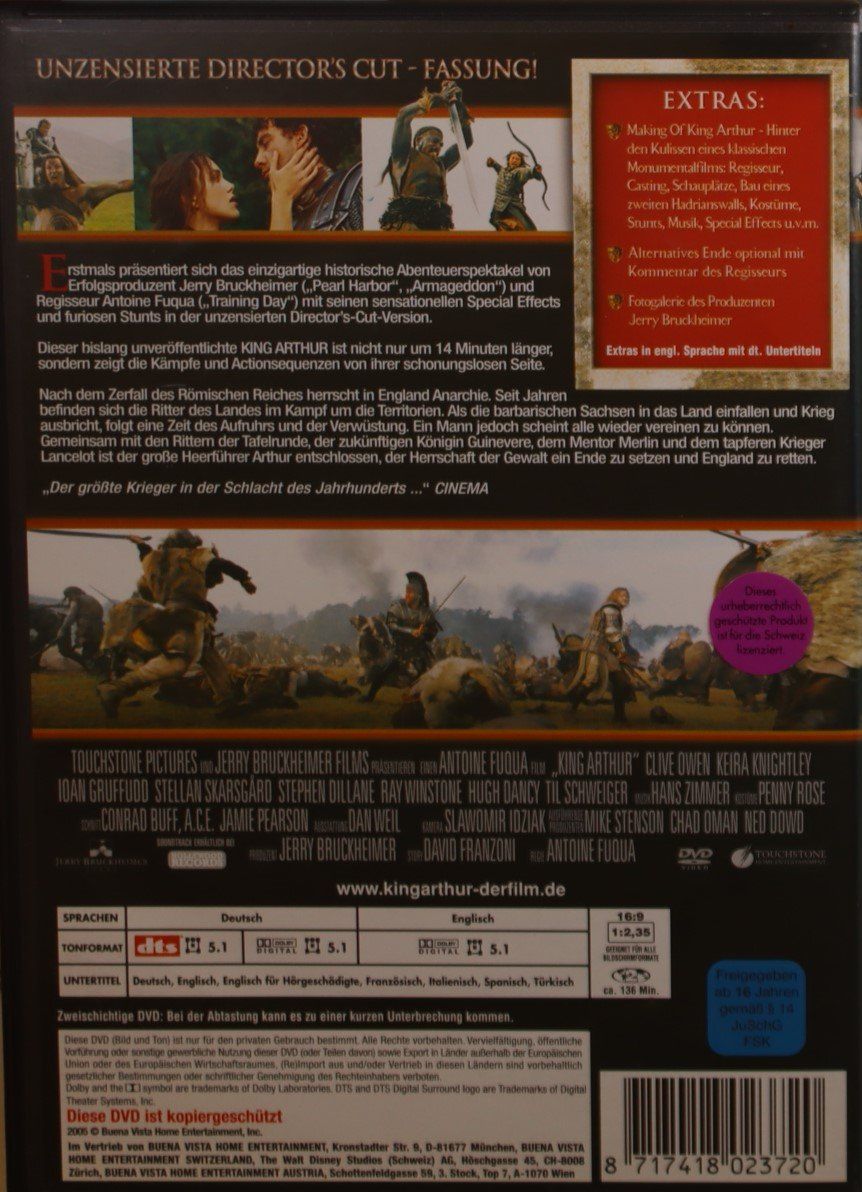 Tutti i DVDs: King Arthur Directors Cut – Usato da Luzern venduto da CONTENTI 2