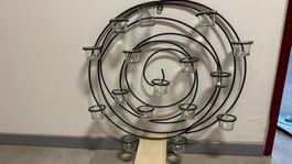 Kerzenhalter Wanddeko Metall/Glas