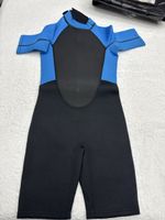Combinaison de surf enfant Crane courte taille 122/128 bleu/