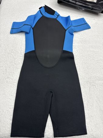 Combinaison de surf enfant Crane courte taille 122/128 bleu/