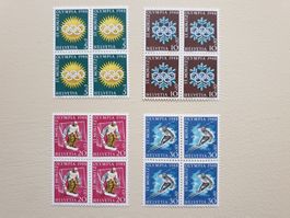 St.Moritz 4erBlocks Olympia 1948 St. Moritz top postfrisch