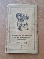 Original Anleitung / ET-Liste Bernard Motor Type 110