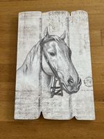 Wandbild Pferdekopf Landhausstil  guter Zustand