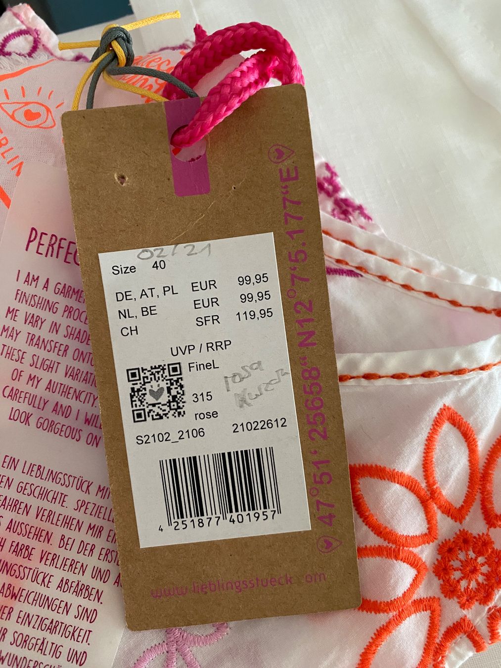 Lieblingsstück Camicette: Lieblingsstück Bluse 40, Muster aufgestickt – Nuovo (secondo la descrizione) da Hünibach venduto da nadalila 6