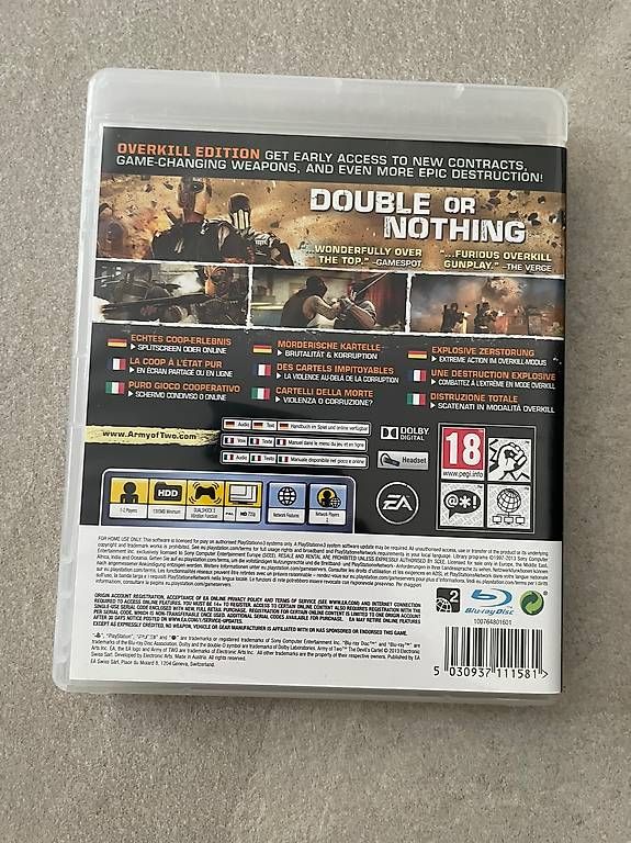 Giochi: Army of Two Overkill Edition PS3 – Usato da Merenschwand venduto da exclusive4you5634 1