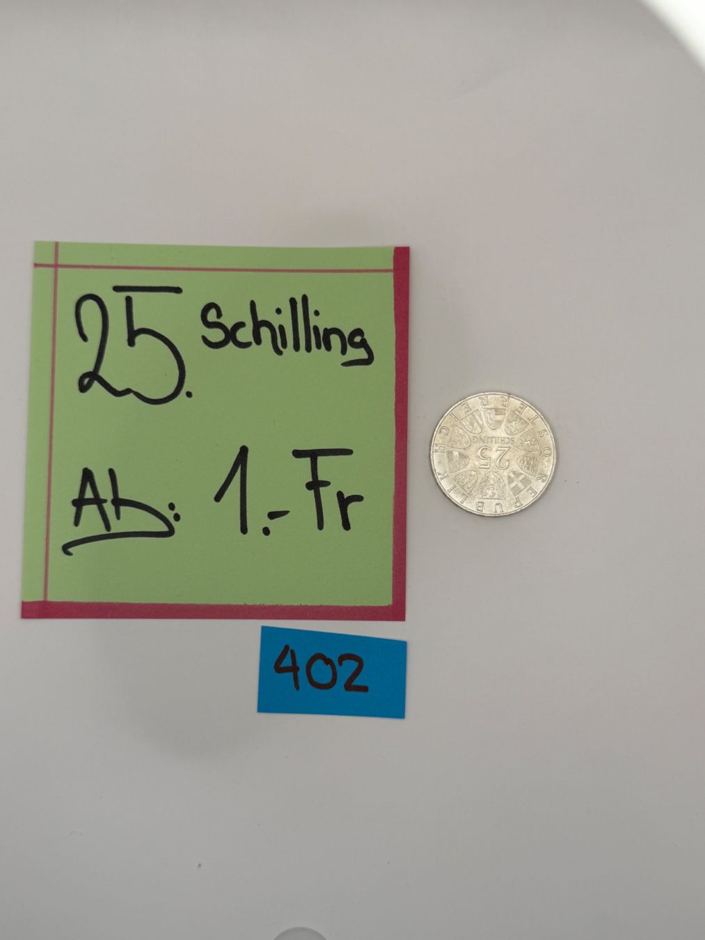 Tutti le monete: 25 Schilling Ab: 1.- Fr. – Usato da Engi venduto da kasi09 1