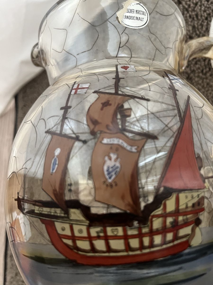 Caraffe: Böhmische Glaskaraffe Karel Palda mit 2 Gläsern – Usato da Romanshorn venduto da Apfelschuss 2
