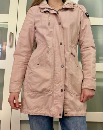 Q/S ROSA PARKA XS MIT TEDDYFUTTER