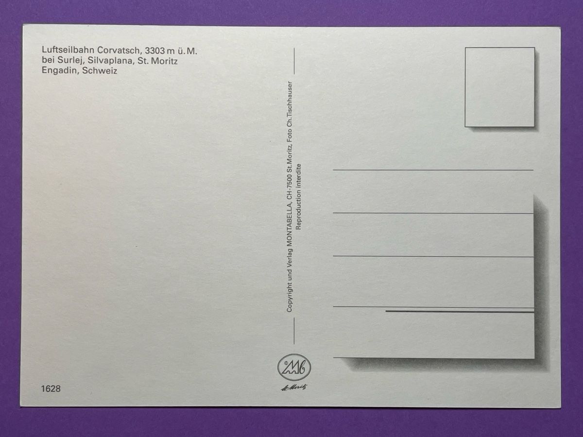 Cartoline postali: SK von Luftseilbahn Corvatsch – Usato da Rümlang venduto da Kartenpost1 1