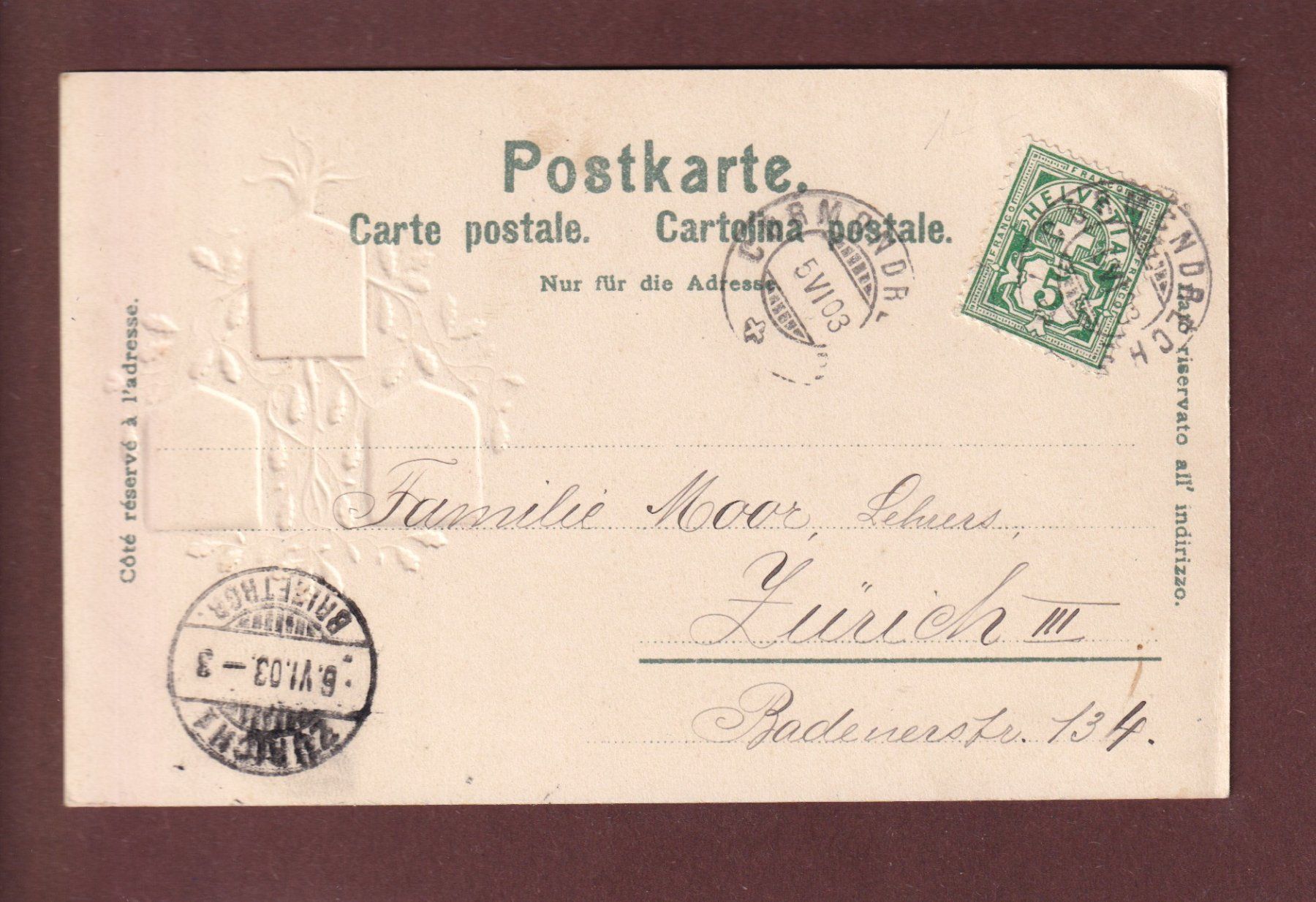 Ansichtskarten: NEUCHÂTEL - La Poste - 1903 – Gebraucht aus Pully von nicecards 1