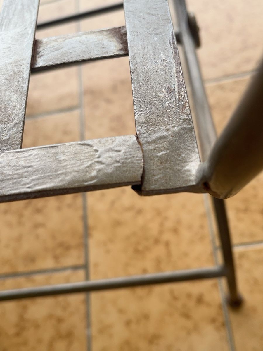 Set de table et chaises: Gartentisch mit Glasplatte & 6 Eisenstühlen – D'occasion à Eich par Kerstin8686 2