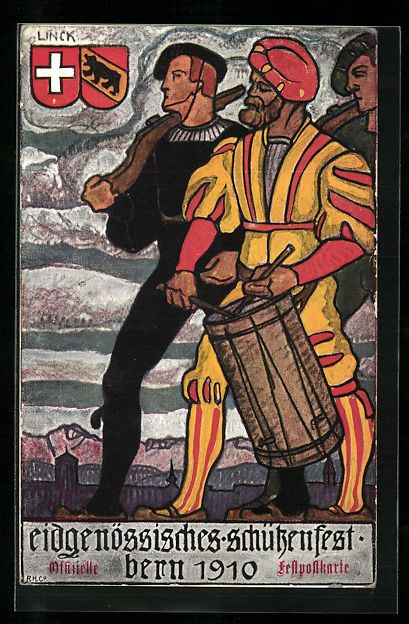 Cartoline postali: Bern, Eidgenössisches Schützenfest 191 – Usato da Berlin venduto da bartko-reher