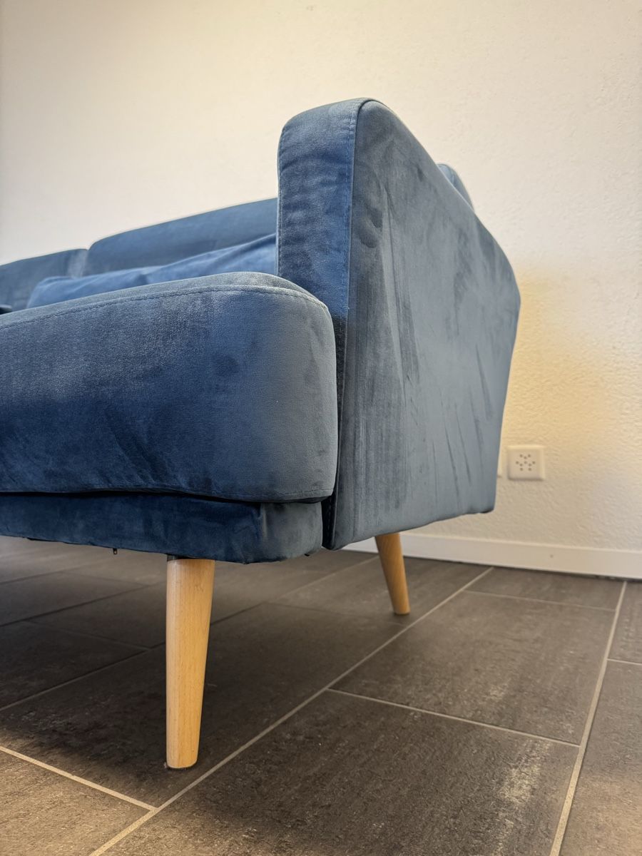 Maisons du monde Sofas: Schlafsofa, 3-Sitzer, dunkelblau – D'occasion à Zürich par GAVO 5