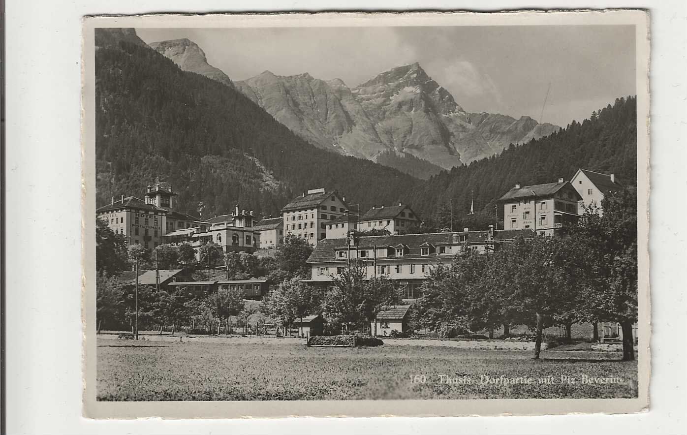Ansichtskarten: Thusis, 1935 – Gebraucht aus Spiez von Niesen20