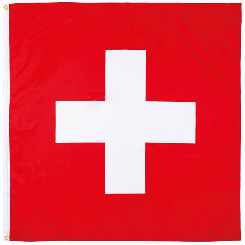 Bandiere: Schweizer Fahne, 120 x 120 cm, aus Polyester – Nuovo e nell'imballaggio originale da Neerach venduto da Northernbreeze