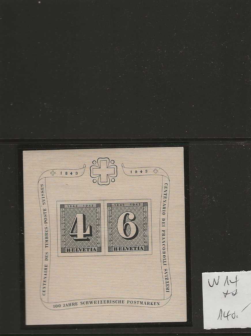 Tutti i francobolli: timbre W 14 ** SBK Fr. 140.-- – Nuovo (secondo la descrizione) da Sorvilier venduto da carose01