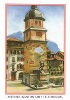 Altdorf Kanton Uri Telldenkmal, alte Ansichtskarte