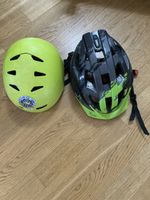 2 Kids Bike Helmets, Firefly & Evo, size S/M, green