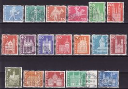 Satz SBK-Nr. 355-372 (Baudenkmäler, weisses Papier, 1960)