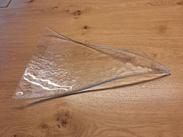 Glasplatte Hergiswil dreieckig strukturiert transparent Glas