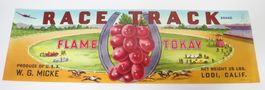 Orig. Werbung Race Track, Lodi Cailf. USA