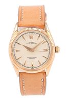 Rare Rolex Oyster Perpetual 34 ref 6285 Pink Gold Honeycomb