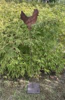 Huhn aus Rost-Metall / Steh-Figur 