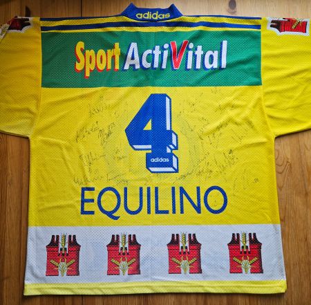 HC Davos Trikot adidas #4 Equilino Gr. XL NLA HCD vintage