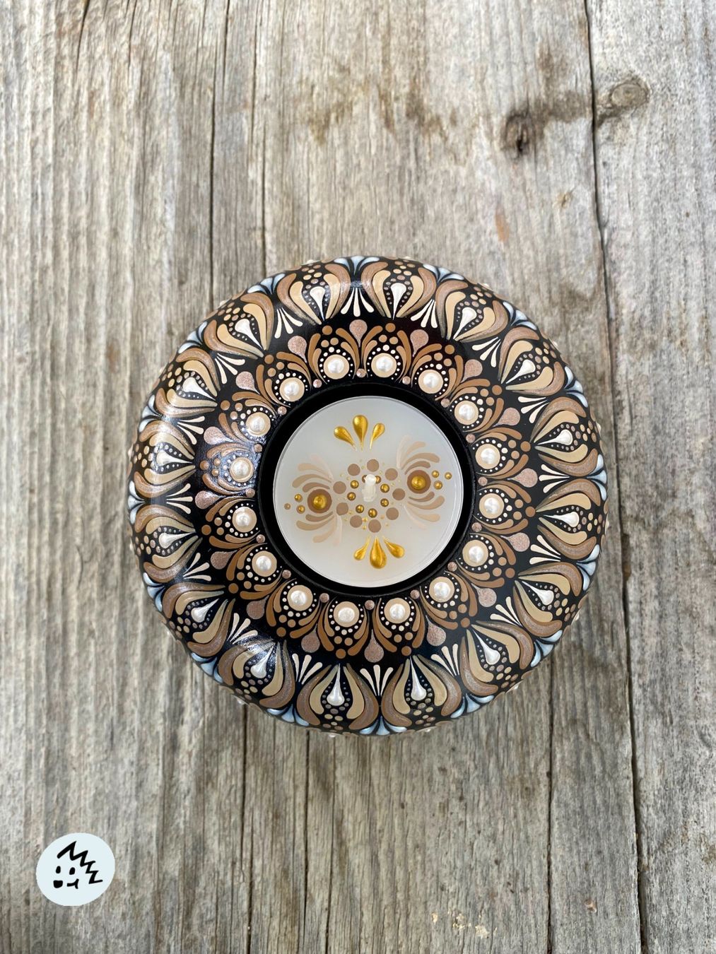 Tutte le decorazioni: Mandala Teelichthalter, Kerze, Deko, Geschenk, Teelicht – Nuovo e nell'imballaggio originale da Fanas venduto da Omibia 3