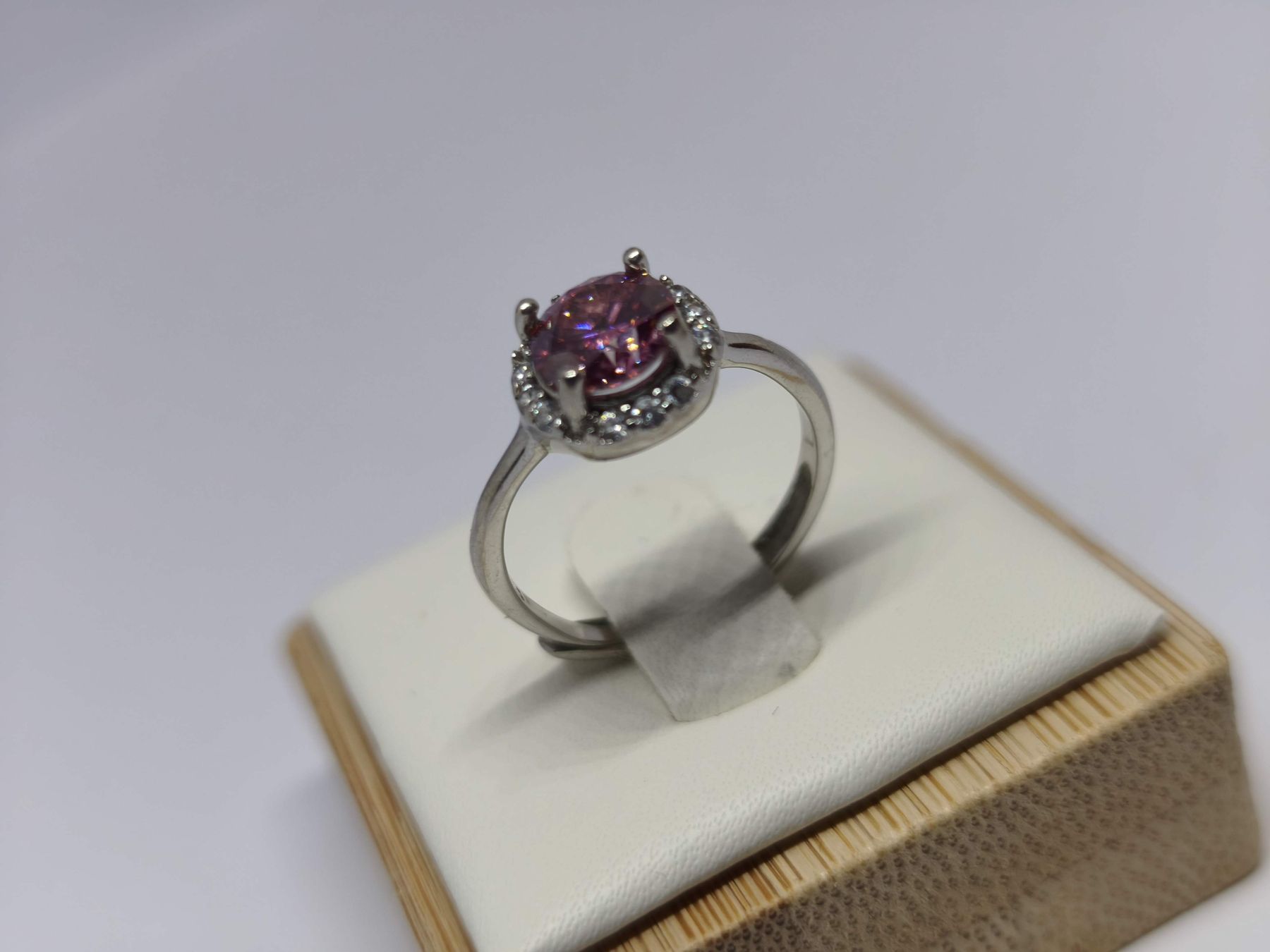 Anelli: Pinker Moissonite Ring Silberring 925 Grösse verstellb – Usato da St. Gallen venduto da GIULESGG 3