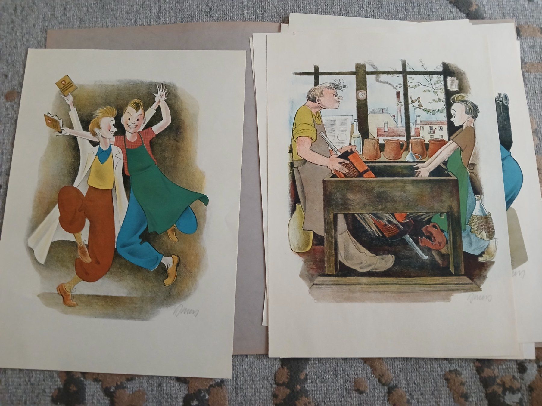 Grafica & Litografie: 10 Original Lithographien Bernhard Merz "Mappe Nachwuchs" – Nuovo (secondo la descrizione) da Zürich venduto da ast_8nph 5