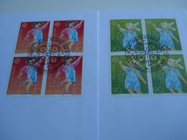 Sondermarken Kinderspiele 1989, FDC Satz + 4erblock, 3 Bel