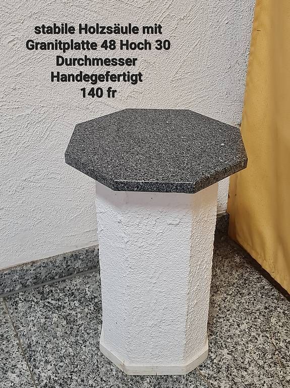 Piatti di portata: Säule mit Granitplatte  – Usato da Kriens venduto da LotusOase 3