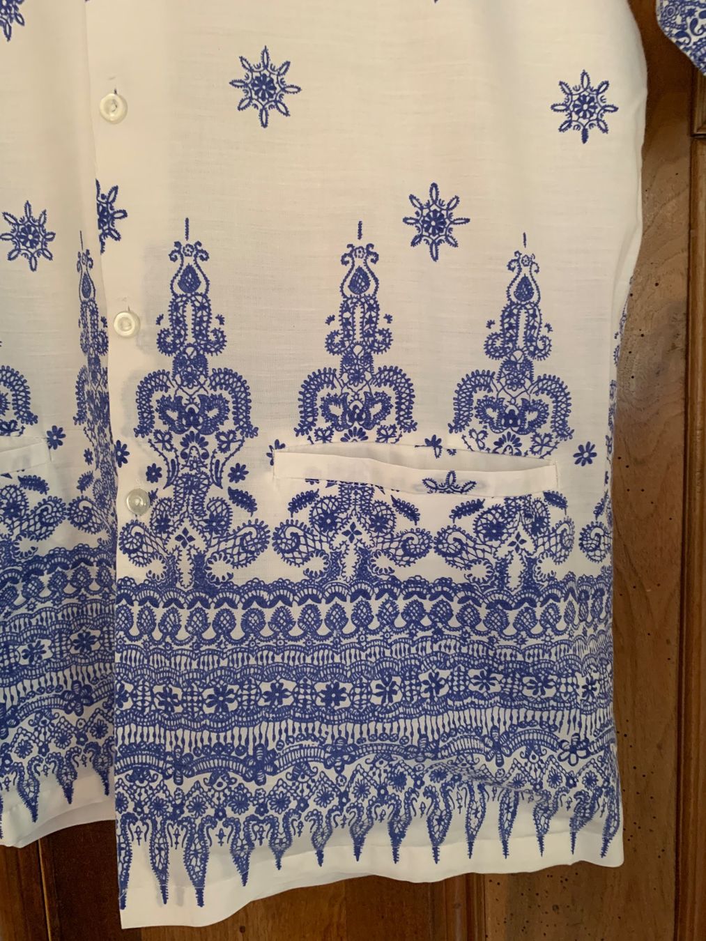Camicette: BATIK Bluse 100% Baumwolle  Größe: M Farbe: Weiß Blau – Usato da Interlaken venduto da Bona55 5