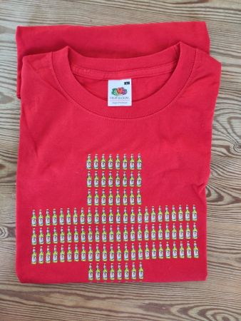T-Shirt mit Feldschlösschen, Gr. L, neuwertig