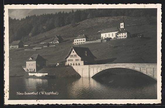 Cartes postales: Neu-Innerthal /Wäggithal, Uferpartie mi – D'occasion à Berlin par bartko-reher