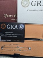 Bracelet argent avec diamants de moissanite de 0,7 ct GRA
