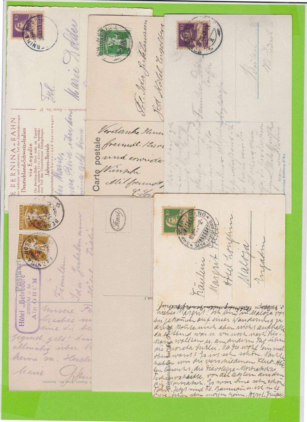 Cartoline postali: Bernina Berninabahn - 6 alte Ansichtskarten – Usato da Vitznau venduto da Ropaku 3