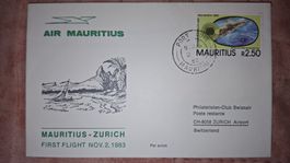 Swissair Mauritius - Zürich 02.11.1983
