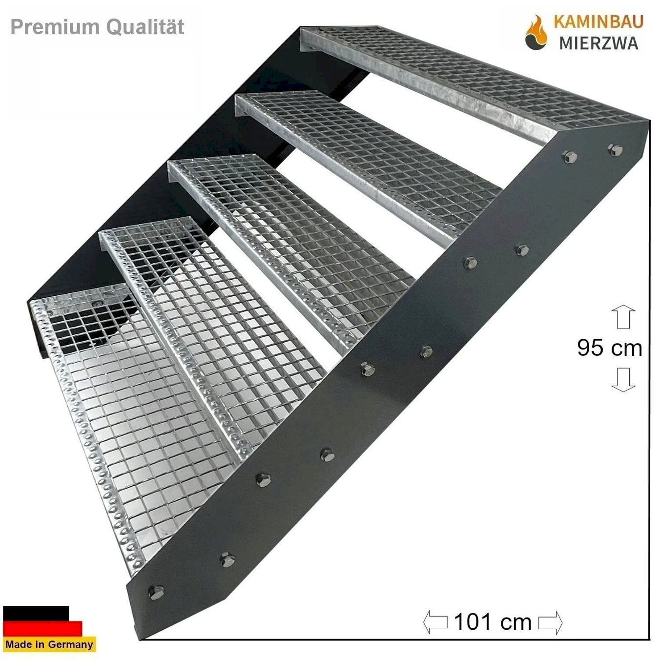 Altro: Stahltreppe 5 Stufen 80x95cm anthrazit – Nuovo e nell'imballaggio originale da Bottighofen venduto da zaap 1