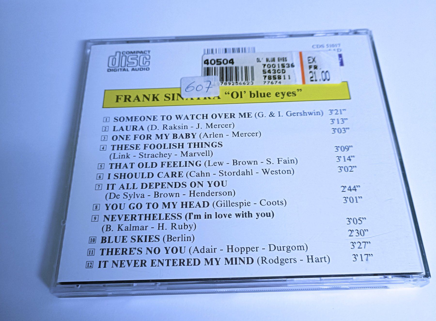 CD: Frank Sinatra - Ol' Blue Eyes | CD - R3 – Usato da Köniz venduto da Listeningthings 2