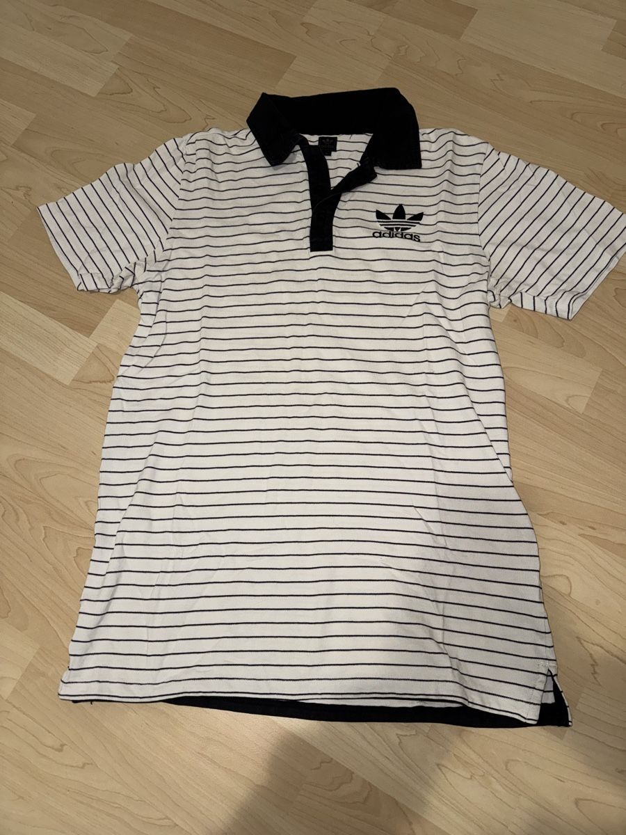 Adidas Magliette Polo: Polo Adidas rayé blanc et noir – Usato da Villeret venduto da bys_k95b