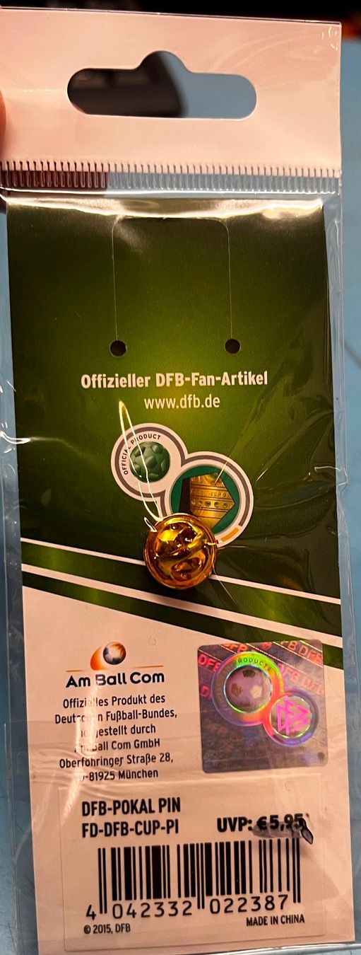 Fifa Plaketten & Abzeichen: Pin DFB-Pokal, DFB-CUP-Pin – Gebraucht aus Obernau von Wgnom 1