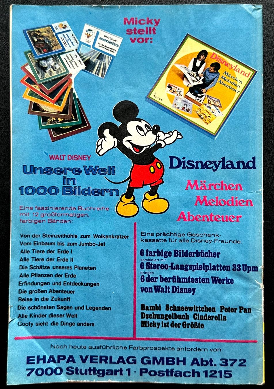 BD: Mickey Maus Nr. 20  13.5.1972 – D'occasion à Seltisberg par quadartswiss 1